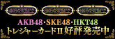 AKB48・SKE48・HKT48 トレジャーカードII 好評発売中！