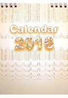 卓上 金箔箔押し 2016年カレンダー