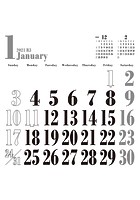 壁掛けWHITEカレンダー 2021年カレンダー
