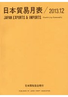 日本貿易月表 国別品別編 2013.12