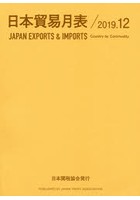 日本貿易月表 国別品別 2019.12