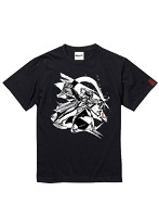 御城プロジェクト:RE～CASTLE DEFENSE～ 墨絵Tシャツ姫路城 タイプ:黒 サイズL