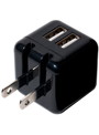 ミヨシ USB-ACアダプタ 2.4A 2ポ-ト ブラック IPA-US01/BK