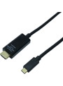 ミヨシ USB Type-C HDMI2.0変換ケーブル 2m ブラック USB-CHDA2/BK