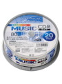 10個セット PREMIUM HIDISC CD-R 音楽用 80分 「写真画質レーベル」 ワイドエリア ホワイトプリンタブル スピンドルケース 20枚 HDSCR80GMP20SNX10