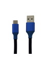 ミヨシ手触りが心地よいケーブル C-A 1.2m ブルー USB-CGT2012/BL