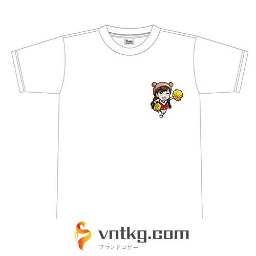 【熊谷知花（くまちか）】オリジナルミニキャラTシャツ（ホワイト・サイズXL）