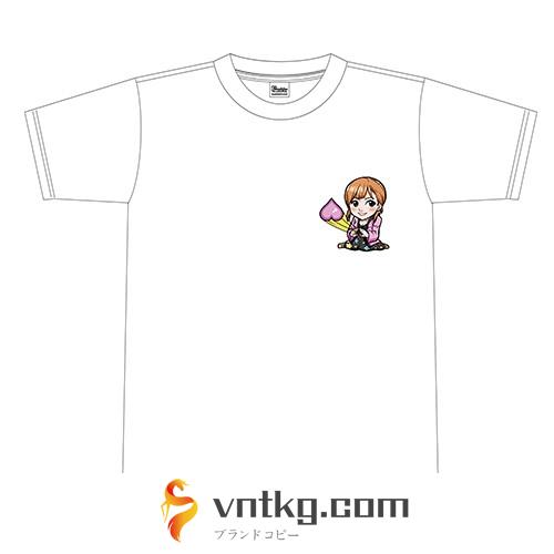 【水木美帆】オリジナルミニキャラTシャツ【ホワイト・サイズL】