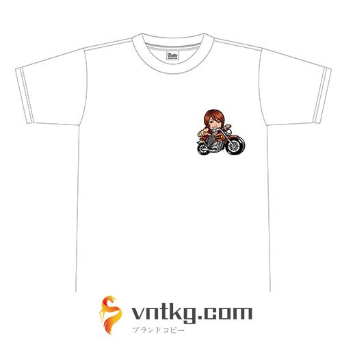 【がっきー】オリジナルミニキャラTシャツ（ホワイト・サイズXL）