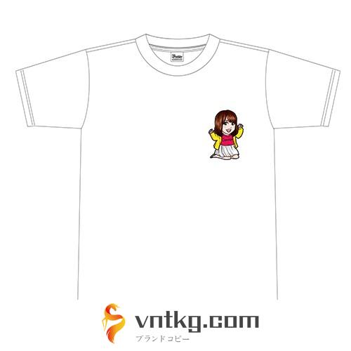 【美穂】オリジナルミニキャラTシャツ（ホワイト・サイズXL）