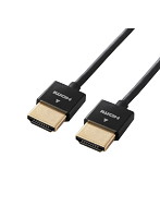 HDMIケーブル/PS4向イーサネット対応/スーパースリム/1.0m/ブラック