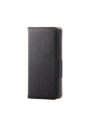 iPhone12 mini ケース カバー 手帳 フラップ レザー マグネット カード ミラー かわいい おしゃれ シンプル ブラック