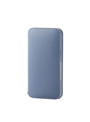 iPhone12 mini ケース カバー 手帳 フラップ レザー 薄型 NEUTZ モダンカジュアル カード 2ポケット マグネット スタンド シンプル ブルー