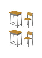 あぞプラシリーズ 1/6スケール 学校の机と椅子