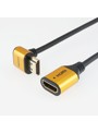 ホーリック HDMI延長ケーブル L型270度 0.5m ゴールド HLFM05-586GD