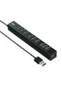 サンワサプライ USB2.0ハブ（10ポート） USB-2H1001BKN
