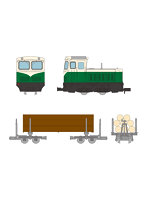 32754 鉄道コレクション ナローゲージ80 猫山森林鉄道 S4型ディーゼル機関車（ツートンカラー）＋運材車...