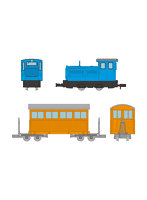32755 鉄道コレクション ナローゲージ80 猫山森林鉄道 ディーゼル機関車（青色）＋客車 2両セットD