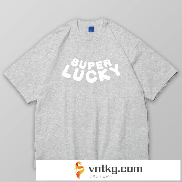 SUPER LUCKY フロッキーTシャツ Gray（Mサイズ）