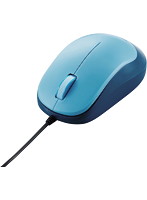 エレコム 有線マウス 3ボタン Mサイズ BlueLED リーズナブル 1.5mケーブル ブルー（青） M-Y8UBBU