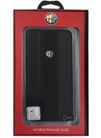 Alfa Romeo 公式ライセンス品 High Quality Carbon Synthettic Leather book case w/card holder Black ...