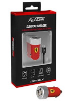 Ferrari 公式ライセンス品 2USBポート 2.1A車載充電器 microUSBケーブル付（Slim Car Charger） FERUCC2...
