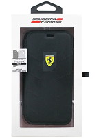 Ferrari 公式ライセンス品 iPhoneX専用 ナイロン手帳型ケース SF- Booktype Case-Racing Tyres-Black IP...