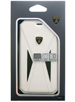 Lamborghini 公式ライセンス品 iPhoneX専用 本革＋カーボン手帳型ケース Aventador-D8 Book type WHLB-T...