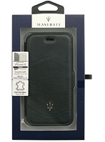 MASERATI 公式ライセンス品 iPhone8/7/6s/6専用 本革手帳型ケース MAGALFLBKI8NA