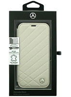 Mercedes 公式ライセンス品 iPhoneX専用 本革手帳型ケース PATTERN II-Genuine Leather-Booktype Case-C...