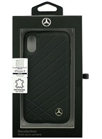 Mercedes 公式ライセンス品 iPhoneX専用 本革ハードケース PATTERN II-Genuine Leather-Hard Case-Black...