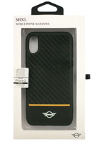 MINI 公式ライセンス品 iPhoneX専用 カーボン＋PUハードケース Real Carbon Fiber-PC/TPU Hybrid Case-P...
