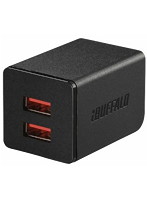BUFFALO バッファロー BSMPA2402P2BK 2.4A出力 AC-USB急速充電器 2ポートタイプ ブラック