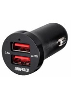 BUFFALO バッファロー シガーソケット用USB急速充電器 AUTO POWER SELECT機能搭載 2ポートタイプ BSMPS3...