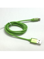 E-SELECT MFI認証ライトニングカラーケーブル （断線しにくいナイロン編みこみタイプ） 1m グリーン ES-...