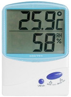 DRETEC デジタル温湿度計 大きい文字が温度と湿度をはっきり表示 O-206BL
