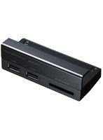 サンワサプライ タブレット用ハブ付カードリーダー USB-2HS202BK