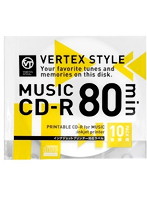 VERTEX CD-R（Audio） 80分 10P インクジェットプリンタ対応（ホワイト） 10CDRA.80VX.WP