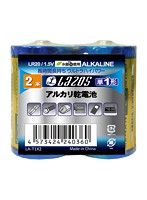 16個セット Lazos アルカリ乾電池 単1形 12本入り B-LA-T1X2X16