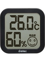 DRETEC デジタル温湿度計 ブラック O-271BK