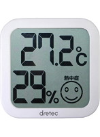 DRETEC デジタル温湿度計 ホワイト O-271WT