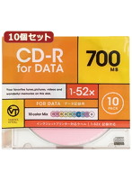 10個セット VERTEX CD-R（Data） 1回記録用 700MB 1-52倍速 10P カラーミックス10色 インクジェットプリ...