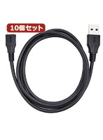 10個セット タイプCケーブル 1m USB3.0 ブラック AS-CASM018X10