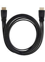 HDMIケーブル フラット 2m HDMIver1.4 金メッキ端子 High Speed HDMI Cable ブラック AS-CAVS001