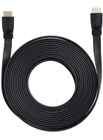 HDMIケーブル フラット 5m HDMIver1.4 金メッキ端子 High Speed HDMI Cable ブラック AS-CAVS003