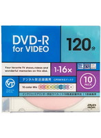VERTEX DVD-R（Video with CPRM） 1回録画用 120分 1-16倍速 10P カラーミックス10色 インクジェットプ...