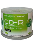 PREMIUM HIDISC 高品質 CD-R 700MB 50枚スピンドル データ用 52倍速対応 白ワイドプリンタブル HDVCR80GP50