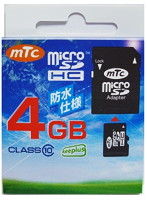 mtc microSDHCカード 4GB class10 （PK） MT-MSD04GC10W