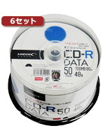 6セットHI DISC CD-R（データ用）高品質 50枚入 TYCR80YP50SPX6