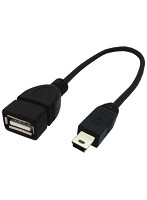 3Aカンパニー USB2.0 A（メス）-miniUSB（オス）変換ケーブル 0.2m UAD-AMNB